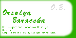 orsolya baracska business card